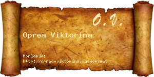 Oprea Viktorina névjegykártya
